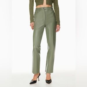 Aritiza Melina Pant in Python Embossed Bitter Sage